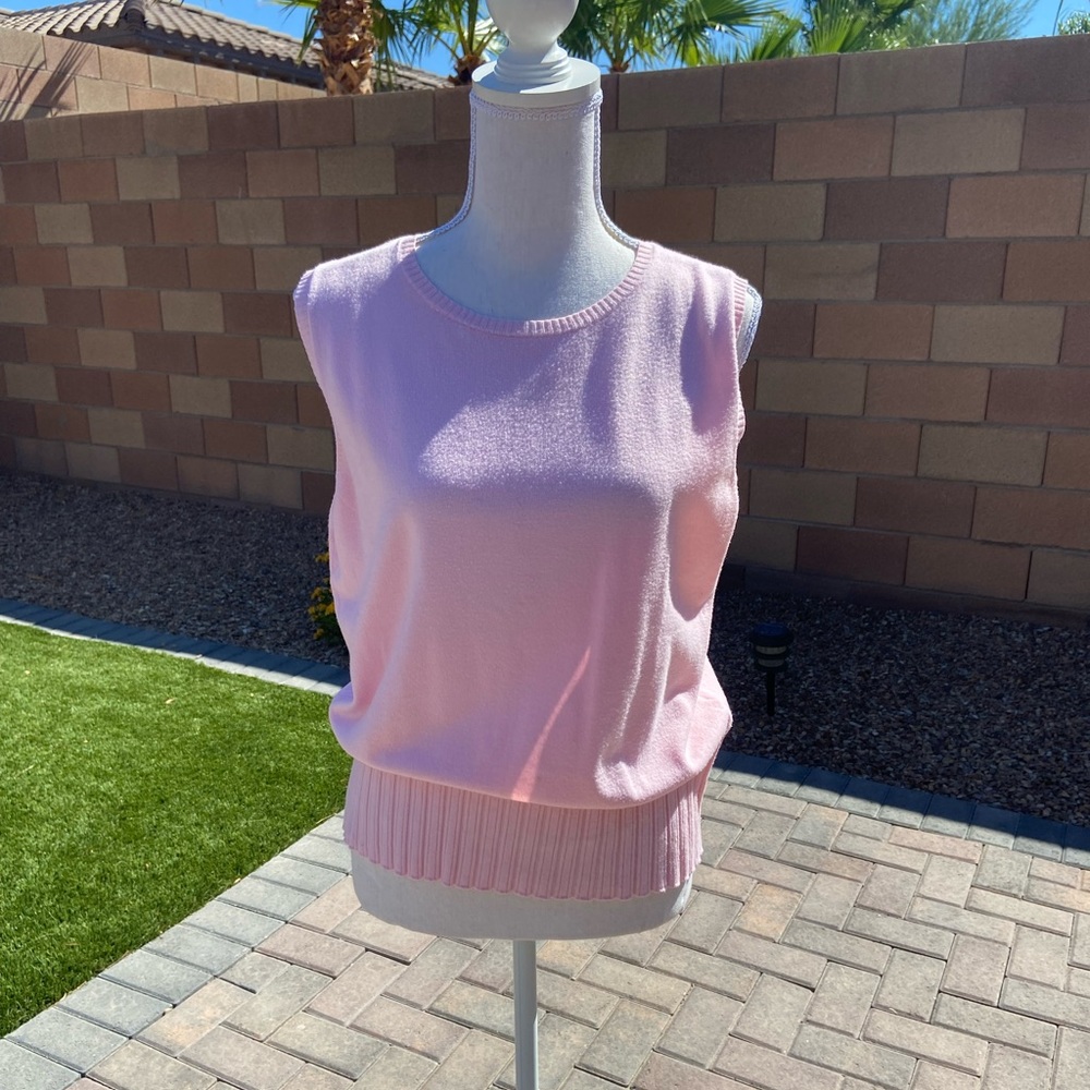 Delicate Pink Sleeveless Sweater